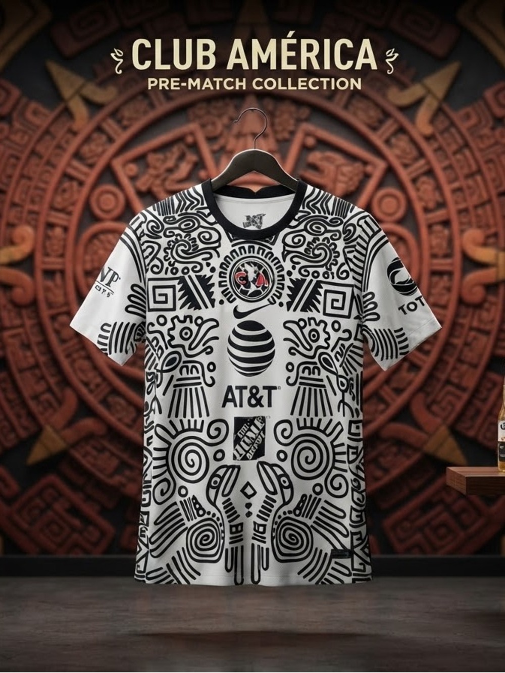 Nike White and Black Graphic Soccer Jersey